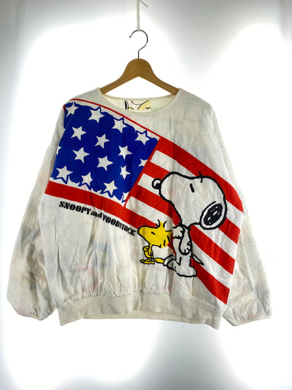 【現状渡し品】【メンズ】 USED ユーズド SNOOPY REVERSIBLE SWEAT スヌーピー リバーシブル スウェット メンズ トップス トレーナー 長袖 146-260904-em-45-min サイズ：M カラー：ホワイト 万代Net店
