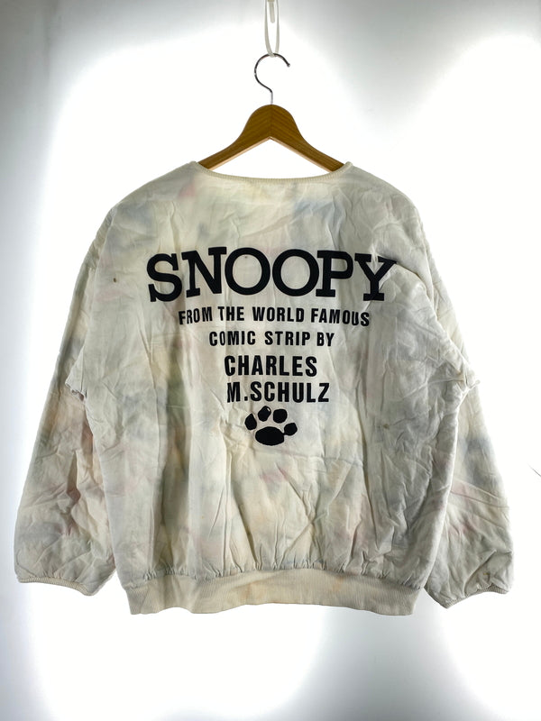 【現状渡し品】【メンズ】 USED ユーズド SNOOPY REVERSIBLE SWEAT スヌーピー リバーシブル スウェット メンズ トップス トレーナー 長袖 146-260904-em-45-min サイズ：M カラー：ホワイト 万代Net店