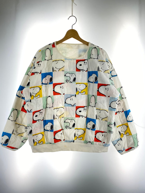 【現状渡し品】【メンズ】 USED ユーズド SNOOPY REVERSIBLE SWEAT スヌーピー リバーシブル スウェット メンズ トップス トレーナー 長袖 146-260904-em-45-min サイズ：M カラー：ホワイト 万代Net店