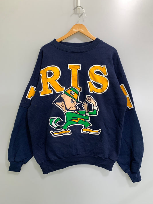 【中古品】【メンズ】 TRAU&LOEVNER トラウ アンド レヴナー カレッジ キャラクタースウェットシャツ メンズ トップス 146-260908-KS-10-min サイズ：2XL カラー：ネイビー 万代Net店