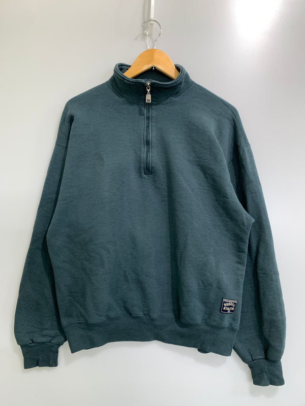 【中古品】【メンズ】 RUSSEL ラッセル ハーフジップスウェット メンズ トップス 146-260908-KS-14-min サイズ：L カラー：グリーン 万代Net店