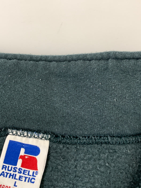 【中古品】【メンズ】 RUSSEL ラッセル ハーフジップスウェット メンズ トップス 146-260908-KS-14-min サイズ：L カラー：グリーン 万代Net店