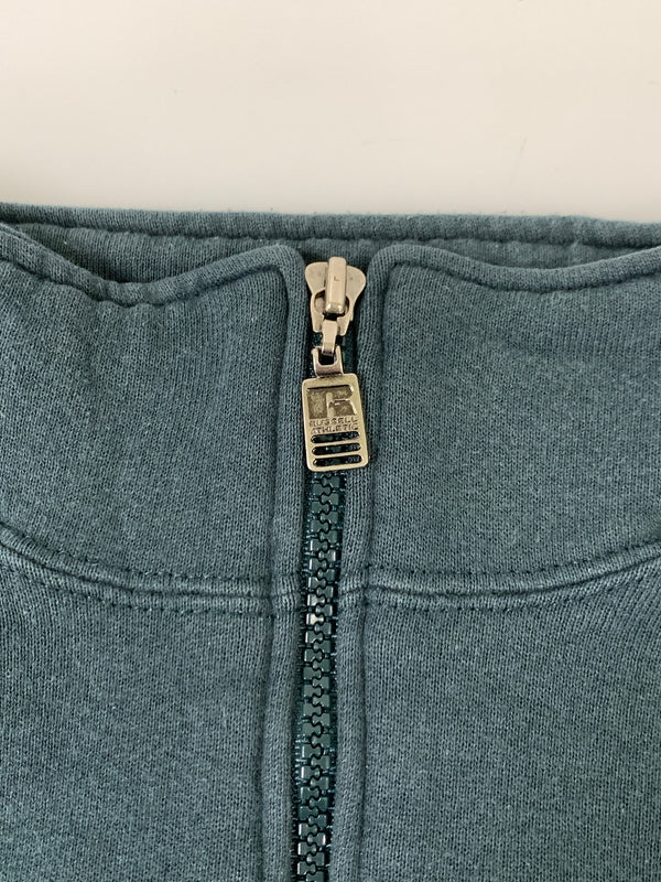 【中古品】【メンズ】 RUSSEL ラッセル ハーフジップスウェット メンズ トップス 146-260908-KS-14-min サイズ：L カラー：グリーン 万代Net店