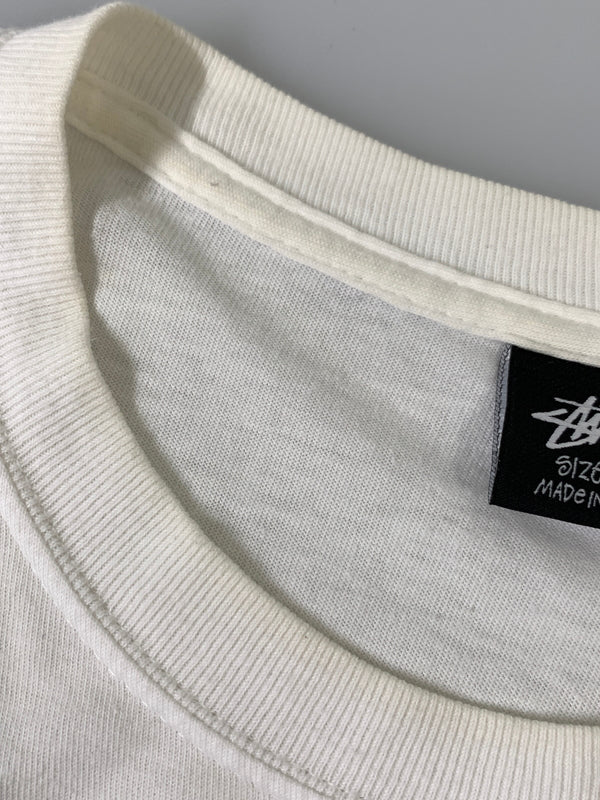 【中古品】【メンズ】 STUSSY ステューシー PHAT SS TEE ファット エスエス ティー メンズ トップス 半袖Tシャツ 142-260908-KS-25-min サイズ：L カラー：ホワイト 万代Net店