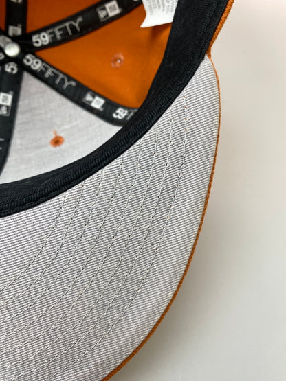 【中古品】【メンズ】 STUSSY ステューシー × NEW ERA 59FIFTY CURLY CAP ニューエラ フィフティーナインフィフティー キャップ 帽子 185-260909-yn-25-min サイズ：7 1/8 56.8cm カラー：オレンジ 万代Net店