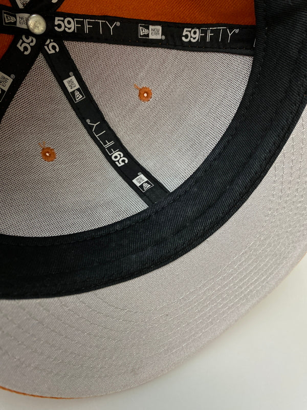 【中古品】【メンズ】 STUSSY ステューシー × NEW ERA 59FIFTY CURLY CAP ニューエラ フィフティーナインフィフティー キャップ 帽子 185-260909-yn-25-min サイズ：7 1/8 56.8cm カラー：オレンジ 万代Net店