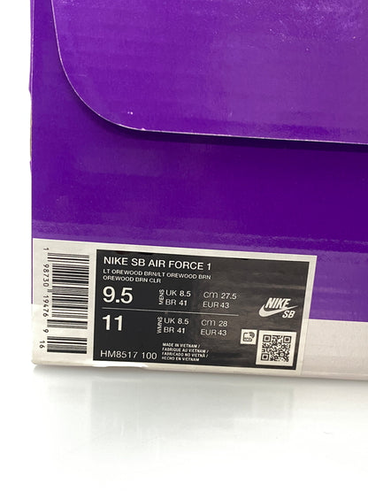 【中古品】【メンズ】 NIKE ナイキ SB AIR FORCE 1 HM8517-100 エア フォース 1 スニーカー 靴 160-260909-yn-07-min サイズ：27.5cm US9.5 カラー：LT OREWOOD BRN/LT OREWOOD BRN 万代Net店