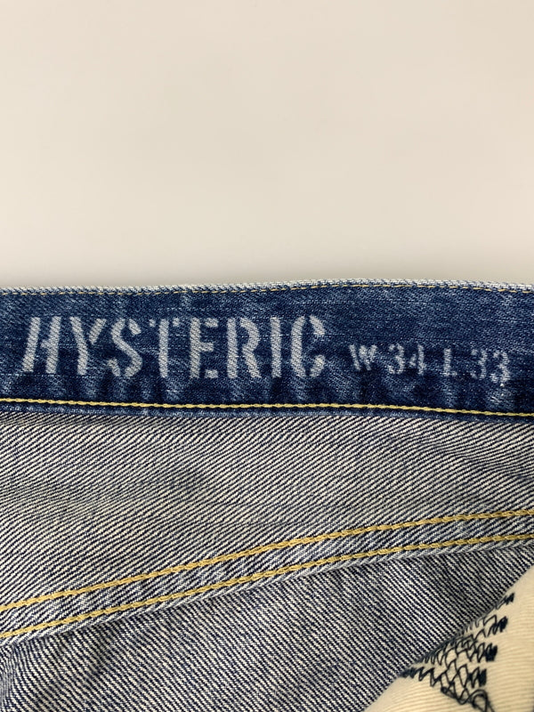 【中古品】【メンズ】 HYSTERIC GLAMOUR ヒステリックグラマー PATCH WORK DENIM PANTS パッチワーク デニムパンツ ボトムス 151-260909-yn-03-min サイズ：34 カラー：インディゴ 万代Net店