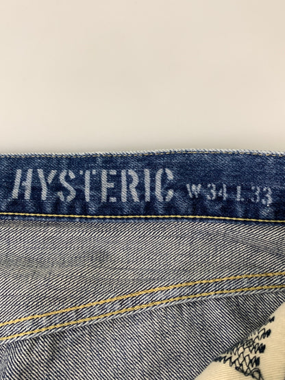 【中古品】【メンズ】 HYSTERIC GLAMOUR ヒステリックグラマー PATCH WORK DENIM PANTS パッチワーク デニムパンツ ボトムス 151-260909-yn-03-min サイズ：34 カラー：インディゴ 万代Net店