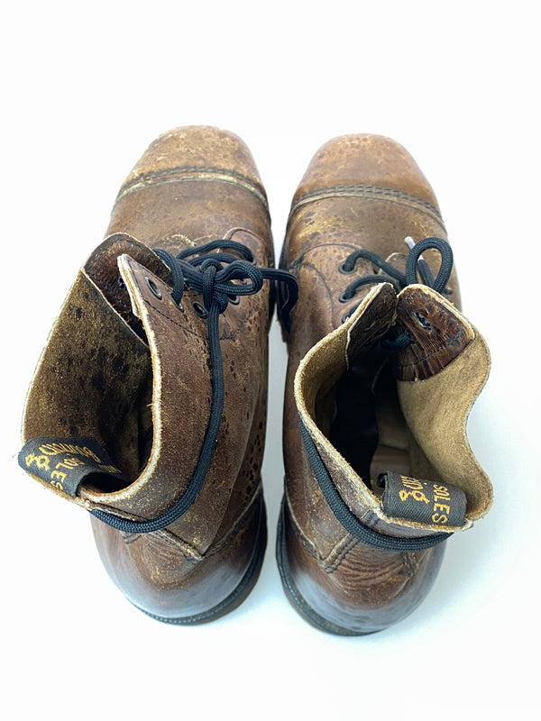 【現状渡し品】【メンズ】 DR.MARTENS ドクターマーチン BOOTS 7ホール レザーレースアップブーツ 靴 164-260909-yn-09-min サイズ：8 カラー：ブラウン 万代Net店
