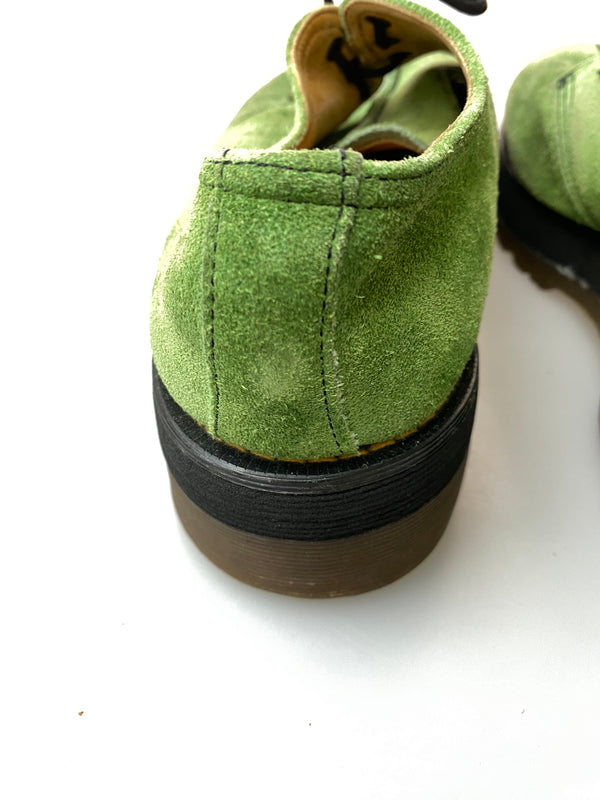 【現状渡し品】【メンズ】 DR.MARTENS ドクターマーチン スエード 3ホールシューズ 靴 164-260909-yn-10-min サイズ：10 カラー：グリーン系 万代Net店