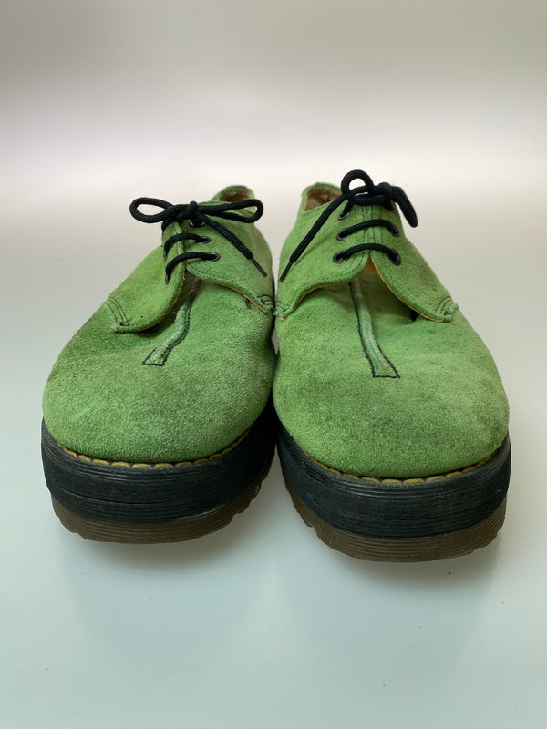 【現状渡し品】【メンズ】 DR.MARTENS ドクターマーチン スエード 3ホールシューズ 靴 164-260909-yn-10-min サイズ：10 カラー：グリーン系 万代Net店