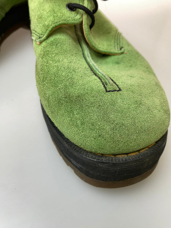 【現状渡し品】【メンズ】 DR.MARTENS ドクターマーチン スエード 3ホールシューズ 靴 164-260909-yn-10-min サイズ：10 カラー：グリーン系 万代Net店