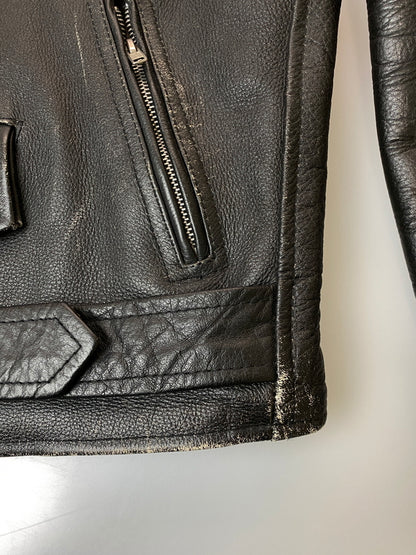 【中古品】【メンズ】 HORN WORKS ホーンワークス DOUBLE RIDERS JACKET ダブルライダースジャケット アウター 145-260909-yn-31-min サイズ：M カラー：ブラック 万代Net店