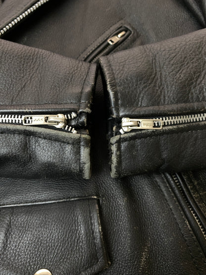 【中古品】【メンズ】 HORN WORKS ホーンワークス DOUBLE RIDERS JACKET ダブルライダースジャケット アウター 145-260909-yn-31-min サイズ：M カラー：ブラック 万代Net店