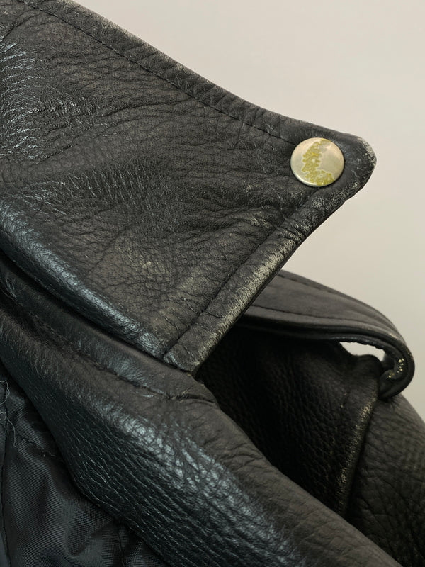 【中古品】【メンズ】 HORN WORKS ホーンワークス DOUBLE RIDERS JACKET ダブルライダースジャケット アウター 145-260909-yn-31-min サイズ：M カラー：ブラック 万代Net店