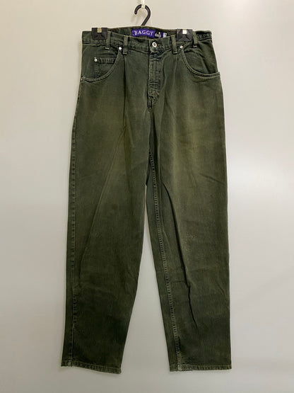【中古品】【メンズ】 LEVI'S リーバイス 90S USA製 SILVER TAB BAGGY DENIM 90年代 アメリカ製 シルバータブ バギー デニム デニムパンツ ボトムス 157-260909-jt-19-min サイズ：W34 L34 カラー：グリーン 万代Net店