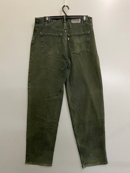 【中古品】【メンズ】 LEVI'S リーバイス 90S USA製 SILVER TAB BAGGY DENIM 90年代 アメリカ製 シルバータブ バギー デニム デニムパンツ ボトムス 157-260909-jt-19-min サイズ：W34 L34 カラー：グリーン 万代Net店