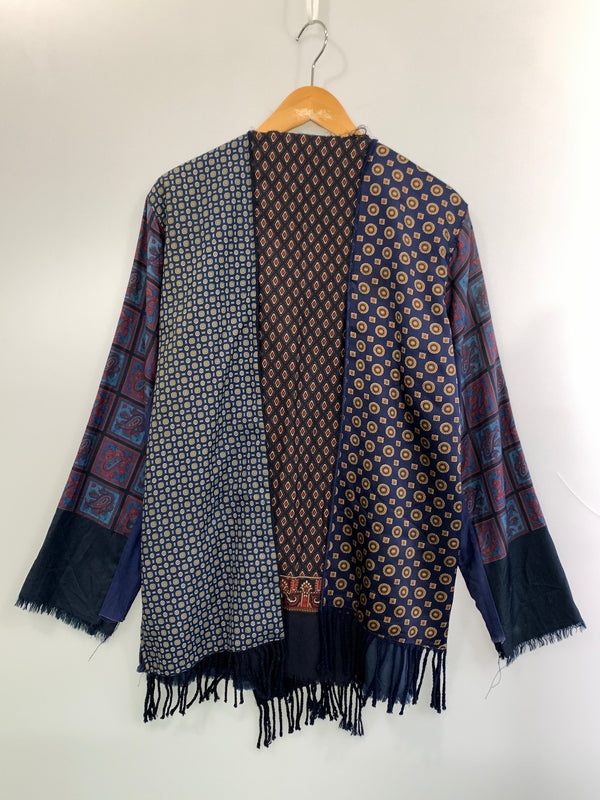 【中古品】【メンズ】 OLD PARK オールド パーク SCARF CARDIGAN ASSORT スカーフ カーディガン アソート トップス 140-260909-jt-11-min サイズ：F カラー：ネイビー系 万代Net店