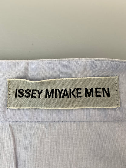 【中古品】【メンズ】 ISSEY MIYAKE MEN イッセイミヤケ メン 98AW PLEATED BAND COLLAR SHIRT ME83-FJ653 98年秋冬 プリーツ バンド カラー シャツ トップス 140-260909-jt-09-min サイズ：XL カラー：ライトパープル 万代Net店