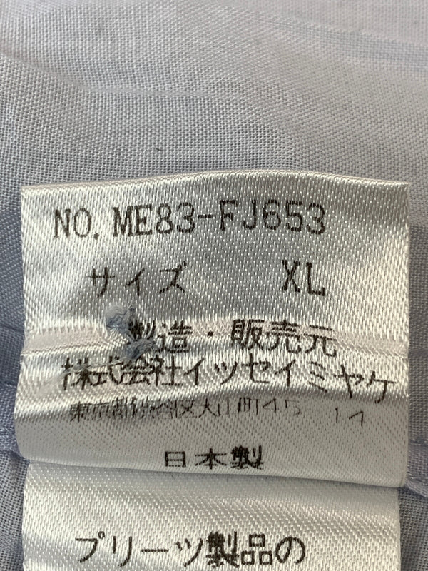 【中古品】【メンズ】 ISSEY MIYAKE MEN イッセイミヤケ メン 98AW PLEATED BAND COLLAR SHIRT ME83-FJ653 98年秋冬 プリーツ バンド カラー シャツ トップス 140-260909-jt-09-min サイズ：XL カラー：ライトパープル 万代Net店