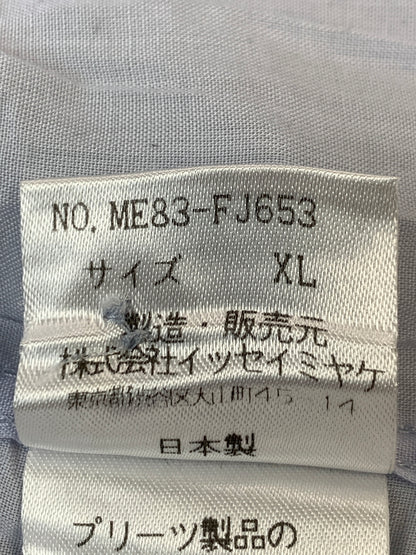 【中古品】【メンズ】 ISSEY MIYAKE MEN イッセイミヤケ メン 98AW PLEATED BAND COLLAR SHIRT ME83-FJ653 98年秋冬 プリーツ バンド カラー シャツ トップス 140-260909-jt-09-min サイズ：XL カラー：ライトパープル 万代Net店