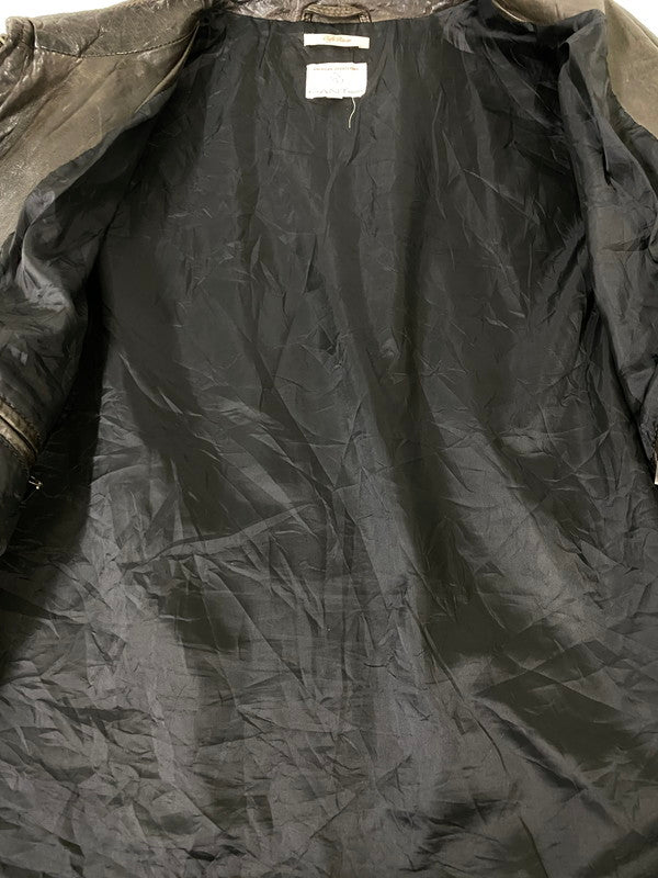 【現状渡し品】【メンズ】 GANT RUGGER ガント ラガー LEATHER JACKET レザージャケット アウター 146-260909-jt-33-min サイズ：L カラー：ブラウン 万代Net店
