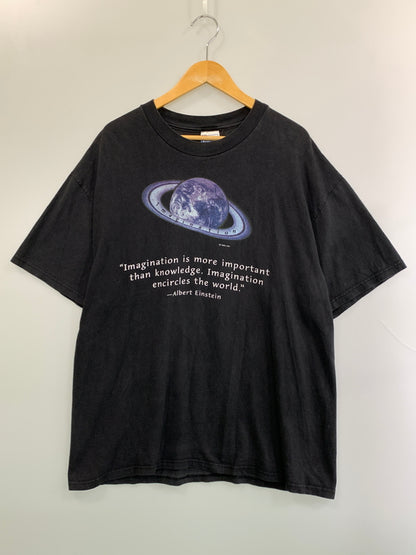 【中古品】【メンズ】 ALBERT EINSTEIN アルベルト アインシュタイン 90'S PRINT TEE 90年代 プリント Tシャツ トップス 146-260909-jt-14-min サイズ：XL カラー：ブラック 万代Net店