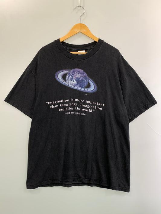 【中古品】【メンズ】 ALBERT EINSTEIN アルベルト アインシュタイン 90'S PRINT TEE 90年代 プリント Tシャツ トップス 146-260909-jt-14-min サイズ：XL カラー：ブラック 万代Net店