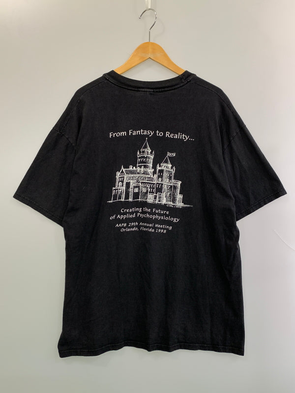 【中古品】【メンズ】 ALBERT EINSTEIN アルベルト アインシュタイン 90'S PRINT TEE 90年代 プリント Tシャツ トップス 146-260909-jt-14-min サイズ：XL カラー：ブラック 万代Net店