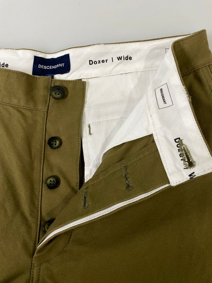 【中古品】【メンズ】 DESCENDANT ディセンダント DOZER SATIN TROUSERS ドーザー サテン トラウザー ボトムス 153-260909-jt-24-min サイズ：2 カラー：オリーブ 万代Net店