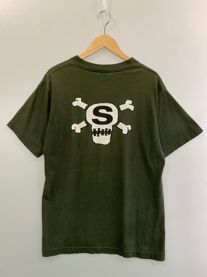 【中古品】【メンズ】 STUSSY ステューシー S SCULL PRINT TEE スカル プリント Tシャツ トップス 142-260909-jt-13-min サイズ：サイズ不明 下記参照 カラー：オリーブ 万代Net店