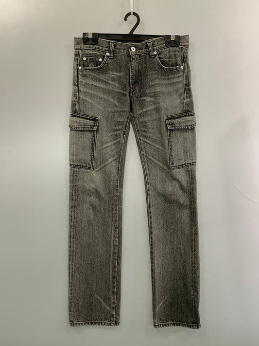 【中古品】【メンズ】 NEIGHBORHOOD ネイバーフッド SAVEGE DENIM PANTS サベージ デニム パンツ メンズボトムス ジーンズ ジーパン 153-260911-em-51-min サイズ：S カラー：ブラックインディゴ 万代Net店