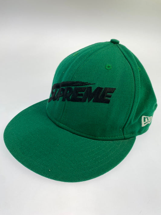【中古品】【メンズ/レディース】 SUPREME シュプリーム × NEW ERA ニューエラ MONT BLANC CAP モンブラン キャップ 帽子 コラボ 185-260911-em-30-min サイズ：7 1/2 カラー：グリーン 万代Net店