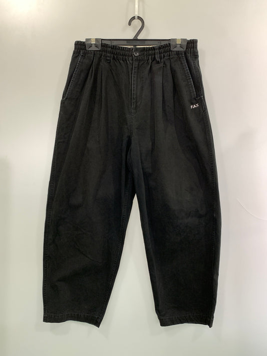 【中古品】【メンズ】 FAT エフエーティー WORK PANTS F32310-PN05-AB ワーク パンツ メンズボトムス チノパン 太め ワイドシルエット 153-260911-em-48-min サイズ：SKINNY カラー：ブラック 万代Net店