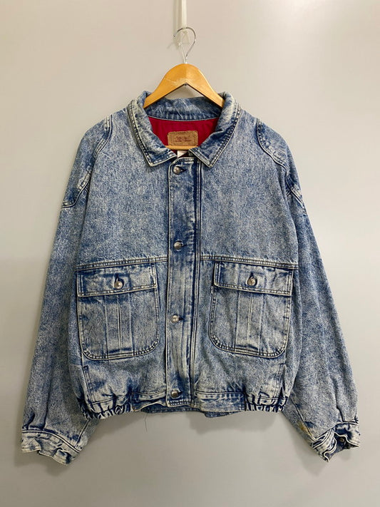 【中古品】【メンズ】 LEVIS リーバイス コスタリカ製 ケミカルウォッシュ デニムジャケット 75074-0219 アウター 146-260909-jt-34-min サイズ：XL カラー：ライトインディゴ 万代Net店