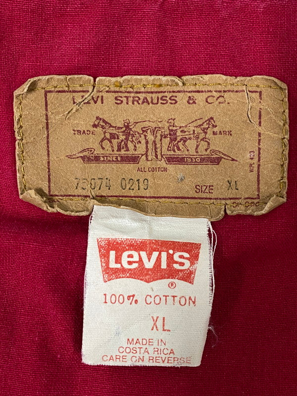【中古品】【メンズ】 LEVIS リーバイス コスタリカ製 ケミカルウォッシュ デニムジャケット 75074-0219 アウター 146-260909-jt-34-min サイズ：XL カラー：ライトインディゴ 万代Net店