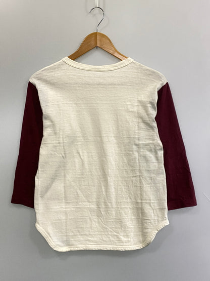 【中古品】【メンズ】 WAREHOUSE ウエアハウス RAGLAN SHIRT ラグランシャツ Tシャツ トップス 145-260922-hu-25-min サイズ：S カラー：ホワイト/ボルドー 万代Net店