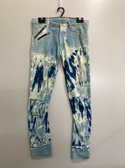 【中古品】【メンズ】 LEVI'S RED リーバイス レッド WPL-423 幾何学パターン立体裁断ストレッチデニム 158-260909-jt-18-min サイズ：W32 L32 カラー：インディゴ タイダイ 万代Net店