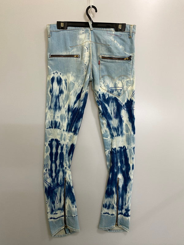 【中古品】【メンズ】 LEVI'S RED リーバイス レッド WPL-423 幾何学パターン立体裁断ストレッチデニム 158-260909-jt-18-min サイズ：W32 L32 カラー：インディゴ タイダイ 万代Net店