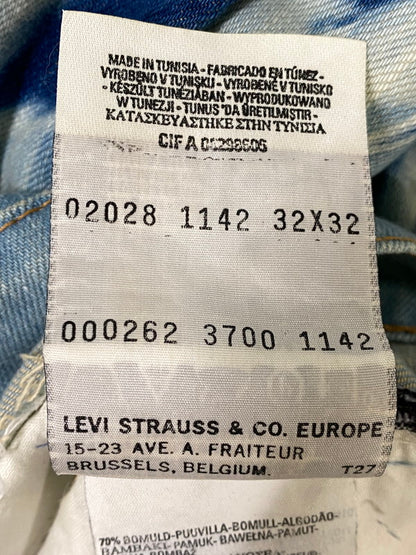 【中古品】【メンズ】 LEVI'S RED リーバイス レッド WPL-423 幾何学パターン立体裁断ストレッチデニム 158-260909-jt-18-min サイズ：W32 L32 カラー：インディゴ タイダイ 万代Net店