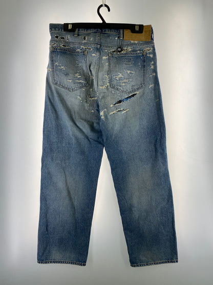【中古品】【メンズ】 SUPREME ×MM6 MAISON MARGIELA シュプリーム × エムエムシックス メゾン マルジェラ 26SS DISTRESSED LOOSE FIT JEAN ディストレスト ルーズ フィット ジーン 149-260910-ta-31-min サイズ：32 カラー：ブルー系 万代Net店