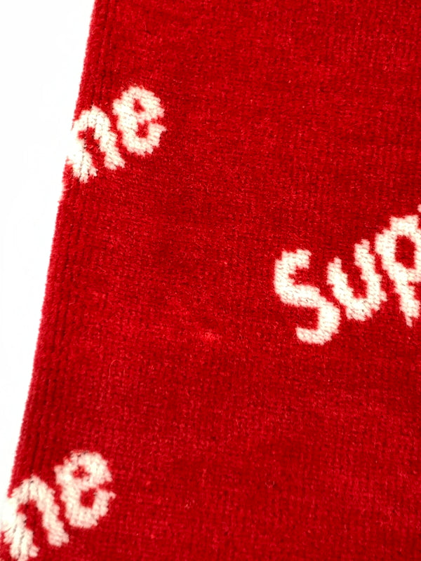 【中古品】【メンズ】 SUPREME シュプリーム VELOUR DIAGONAL LOGO ベロア ダイアガナル ロゴ トップス NR101837 149-260909-jt-06-min サイズ：M カラー：レッド 万代Net店