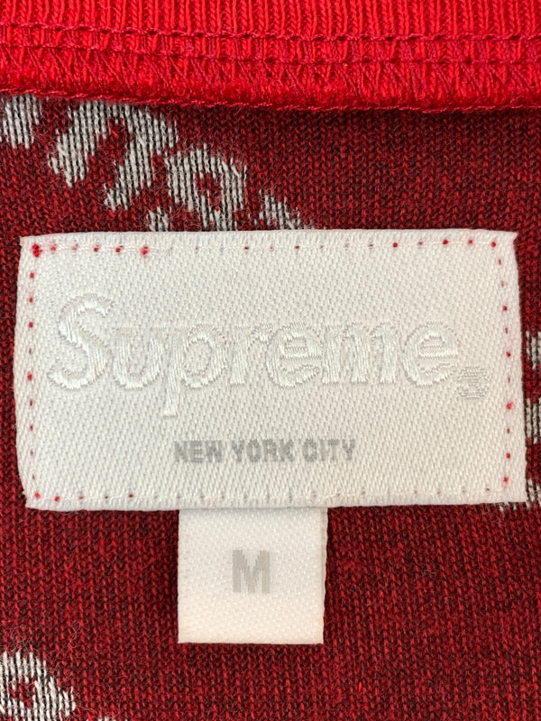 【中古品】【メンズ】 SUPREME シュプリーム VELOUR DIAGONAL LOGO ベロア ダイアガナル ロゴ トップス NR101837 149-260909-jt-06-min サイズ：M カラー：レッド 万代Net店