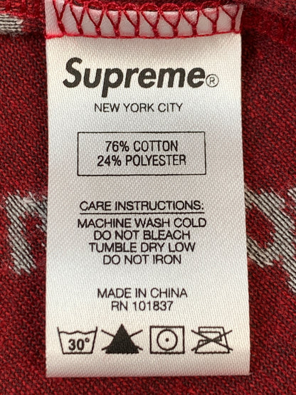 【中古品】【メンズ】 SUPREME シュプリーム VELOUR DIAGONAL LOGO ベロア ダイアガナル ロゴ トップス NR101837 149-260909-jt-06-min サイズ：M カラー：レッド 万代Net店