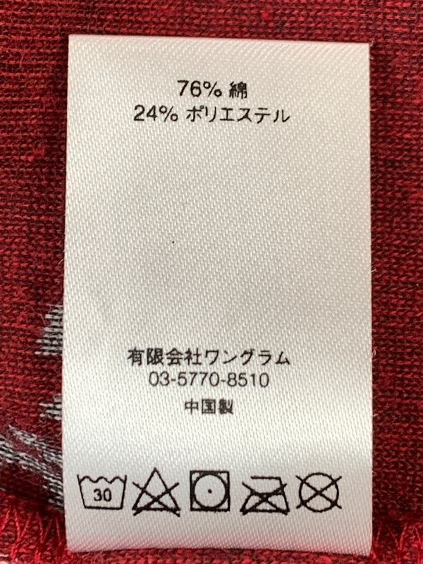 【中古品】【メンズ】 SUPREME シュプリーム VELOUR DIAGONAL LOGO ベロア ダイアガナル ロゴ トップス NR101837 149-260909-jt-06-min サイズ：M カラー：レッド 万代Net店