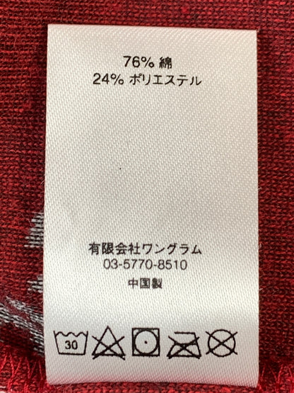 【中古品】【メンズ】 SUPREME シュプリーム VELOUR DIAGONAL LOGO ベロア ダイアガナル ロゴ トップス NR101837 149-260909-jt-06-min サイズ：M カラー：レッド 万代Net店