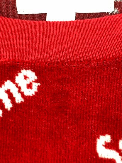 【中古品】【メンズ】 SUPREME シュプリーム VELOUR DIAGONAL LOGO ベロア ダイアガナル ロゴ トップス NR101837 149-260909-jt-06-min サイズ：M カラー：レッド 万代Net店
