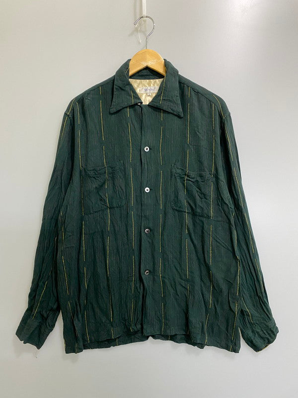 【現状渡し品】【メンズ】 OR GLORY オアグローリー カスリ柄シャツ トップス 140-260909-jt-30-min サイズ：L カラー：モスグリーン 万代Net店