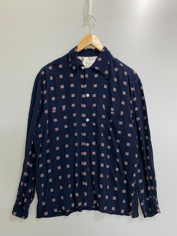【中古品】【メンズ】 OR GLORY オアグローリー 総柄シャツ トップス 140-260909-jt-31-min サイズ：L カラー：ネイビー 万代Net店
